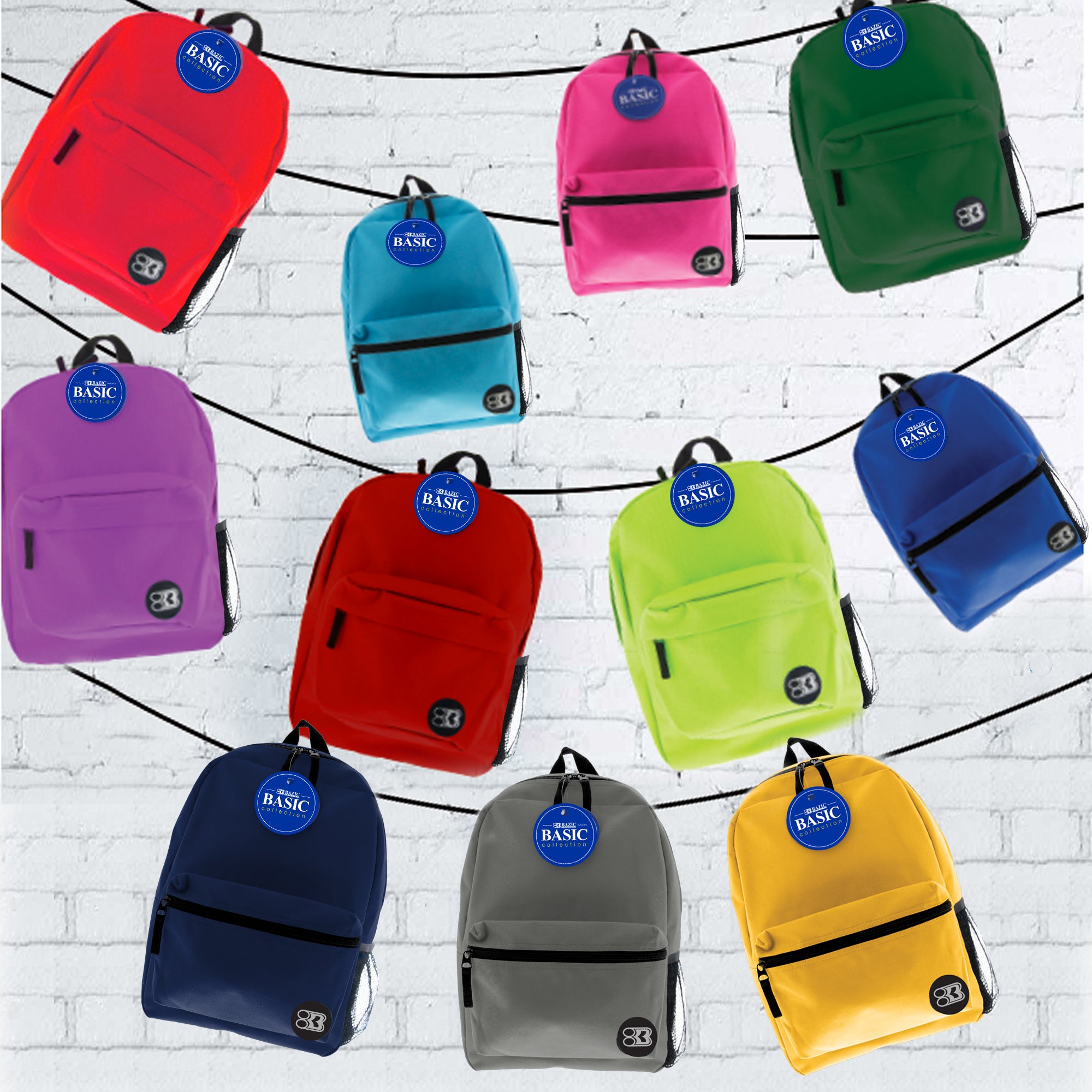 16" Green Basic Backpack
