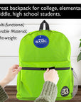 16" Lime Green Basic Backpack