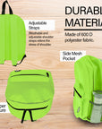 16" Lime Green Basic Backpack