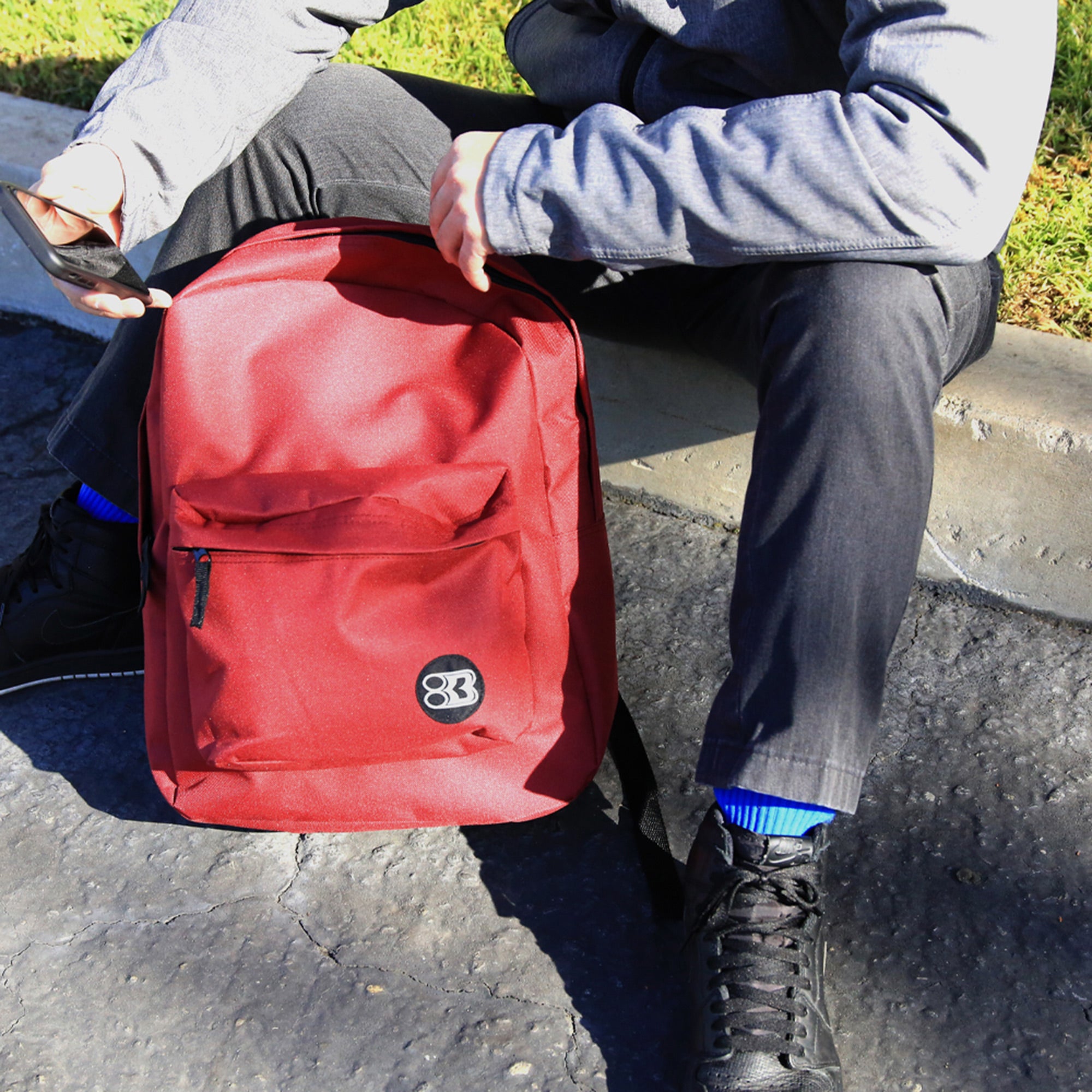 16" Burgundy Basic Backpack