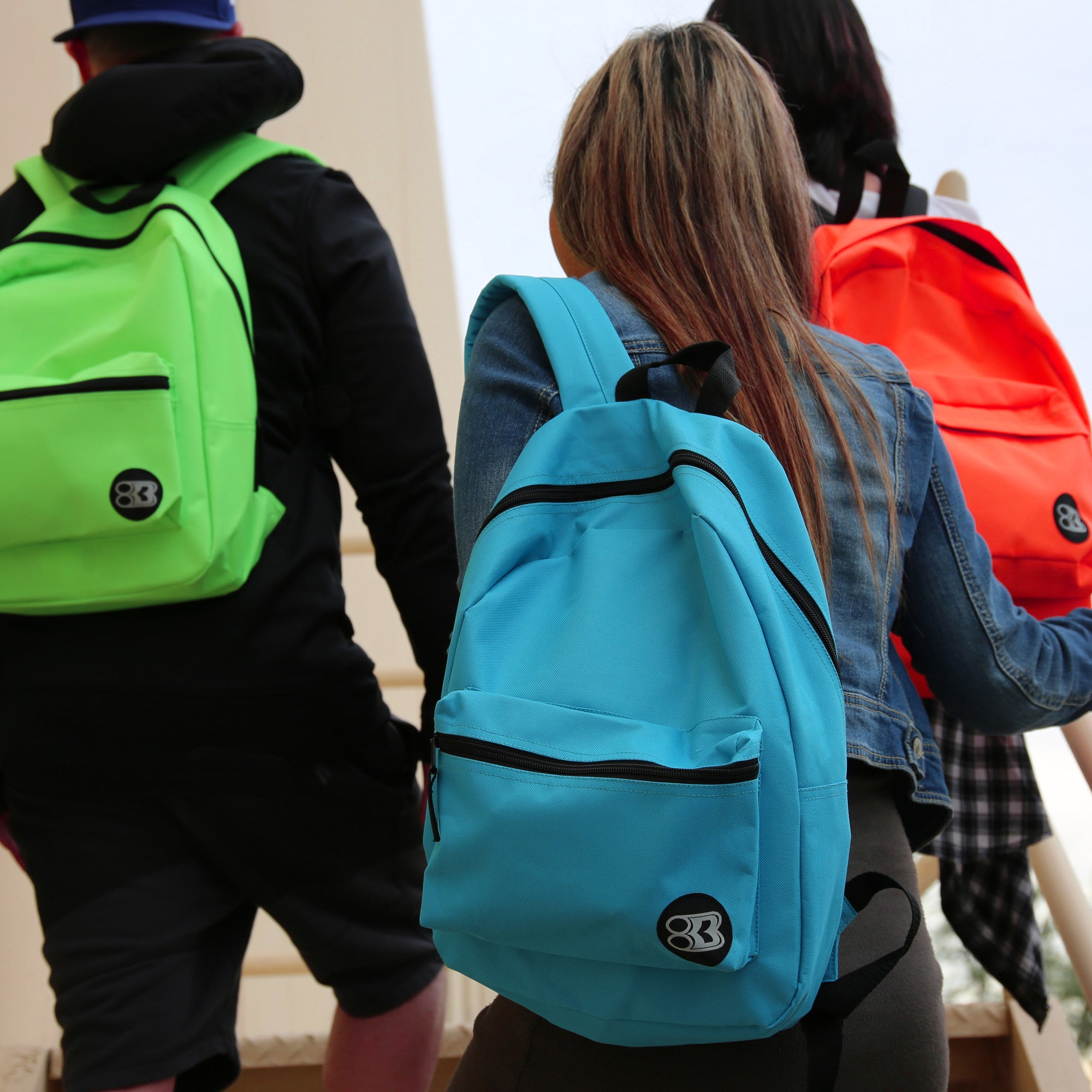 16" Navy Blue Basic Backpack