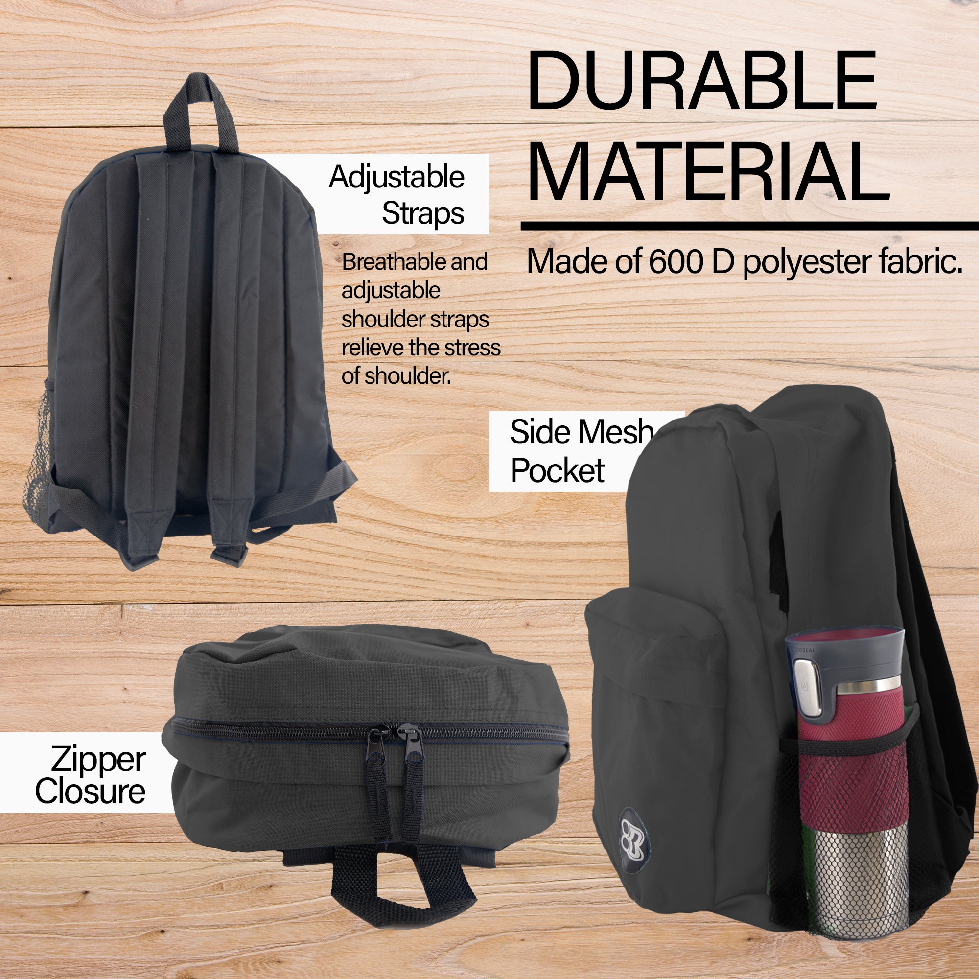 17" Black Classic Backpack