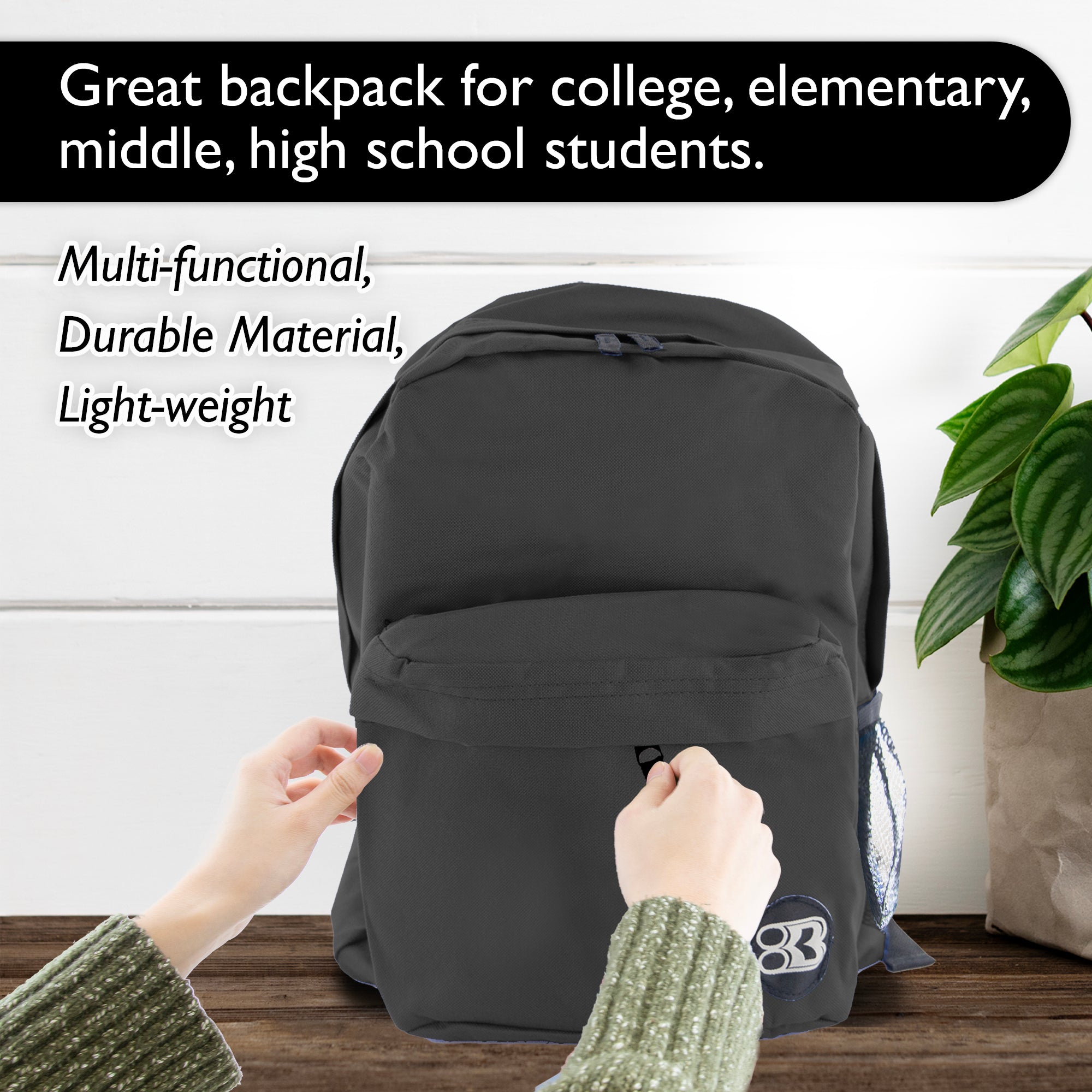 17" Black Classic Backpack