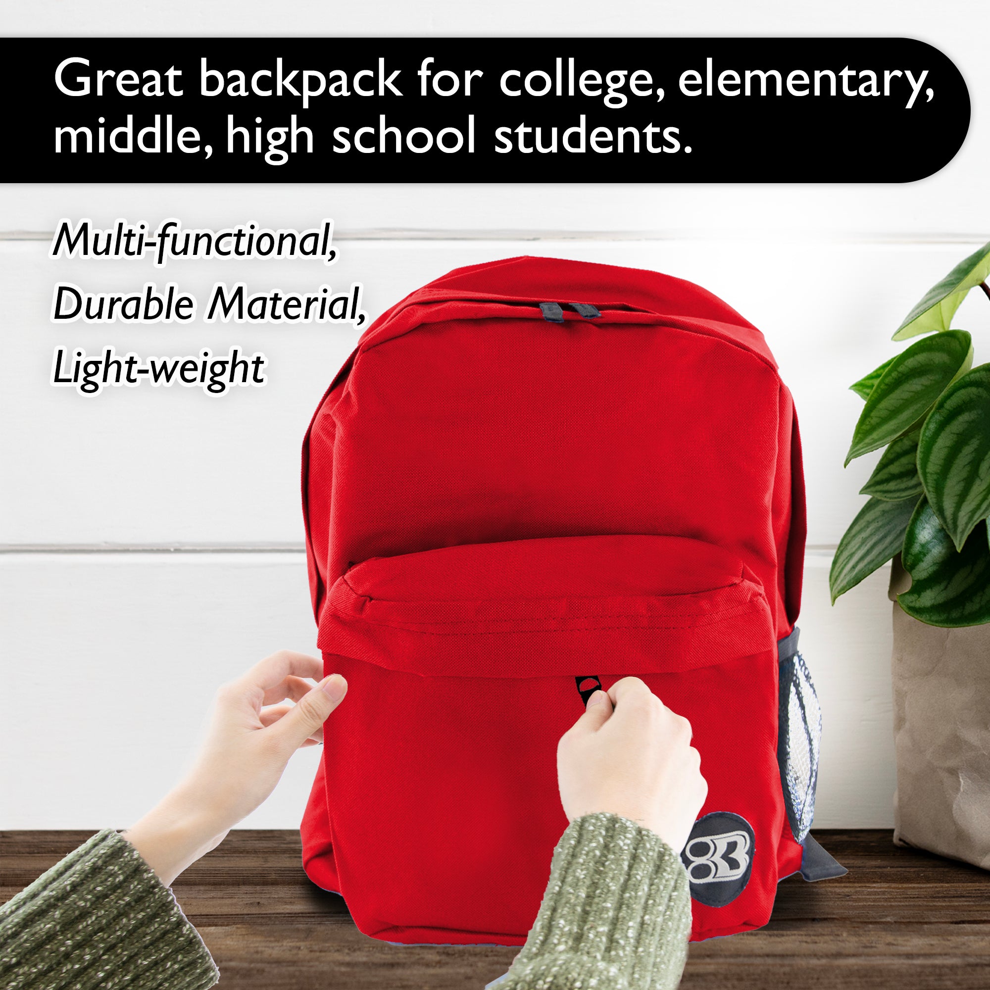 17" Red Classic Backpack