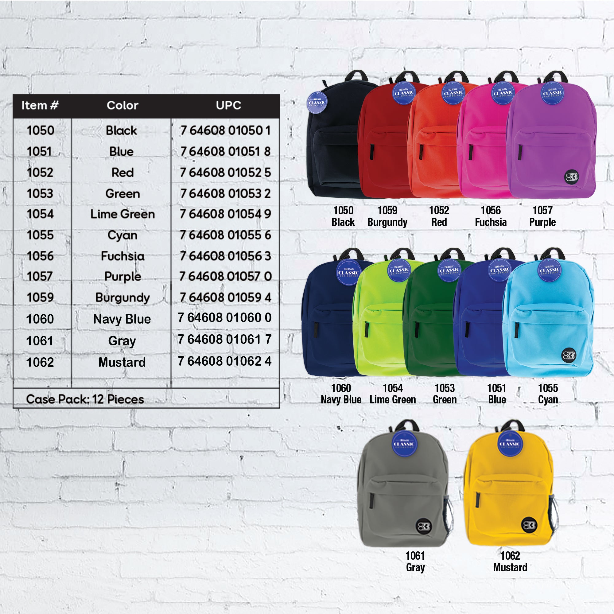 17" Red Classic Backpack