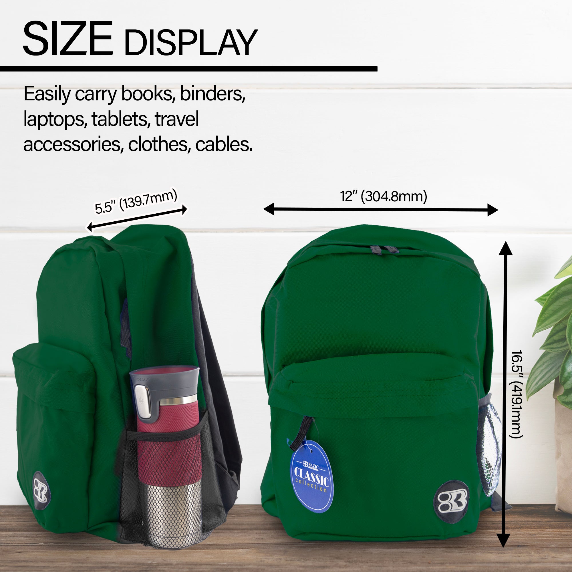 17" Green Classic Backpack