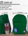 17" Green Classic Backpack