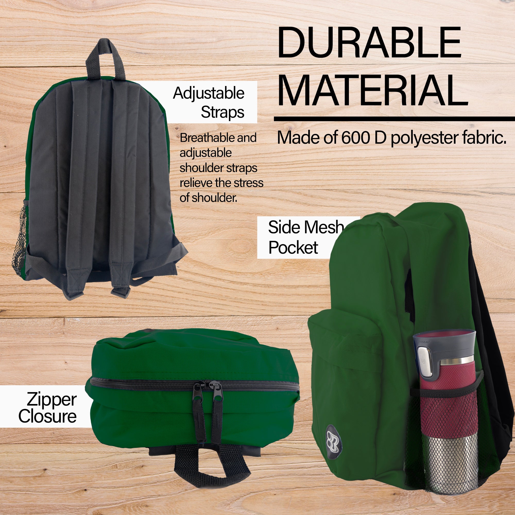 17" Green Classic Backpack