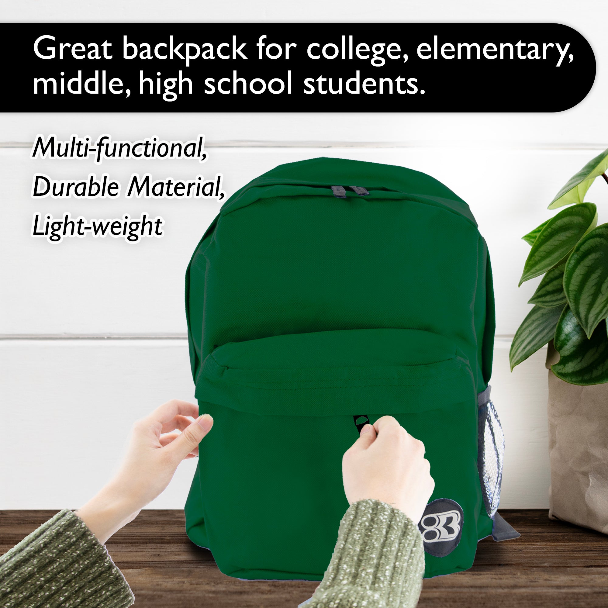17" Green Classic Backpack