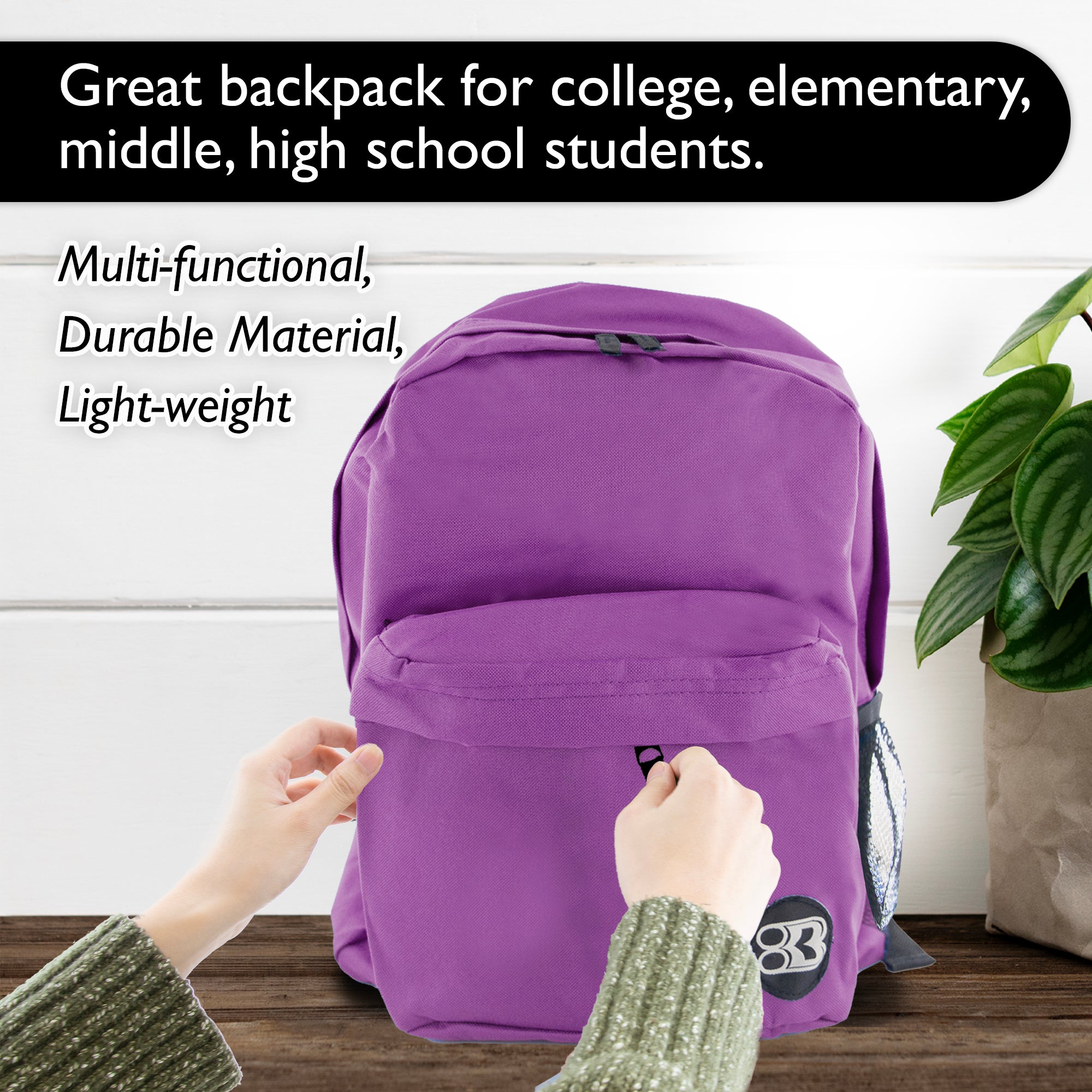 17" Purple Classic Backpack