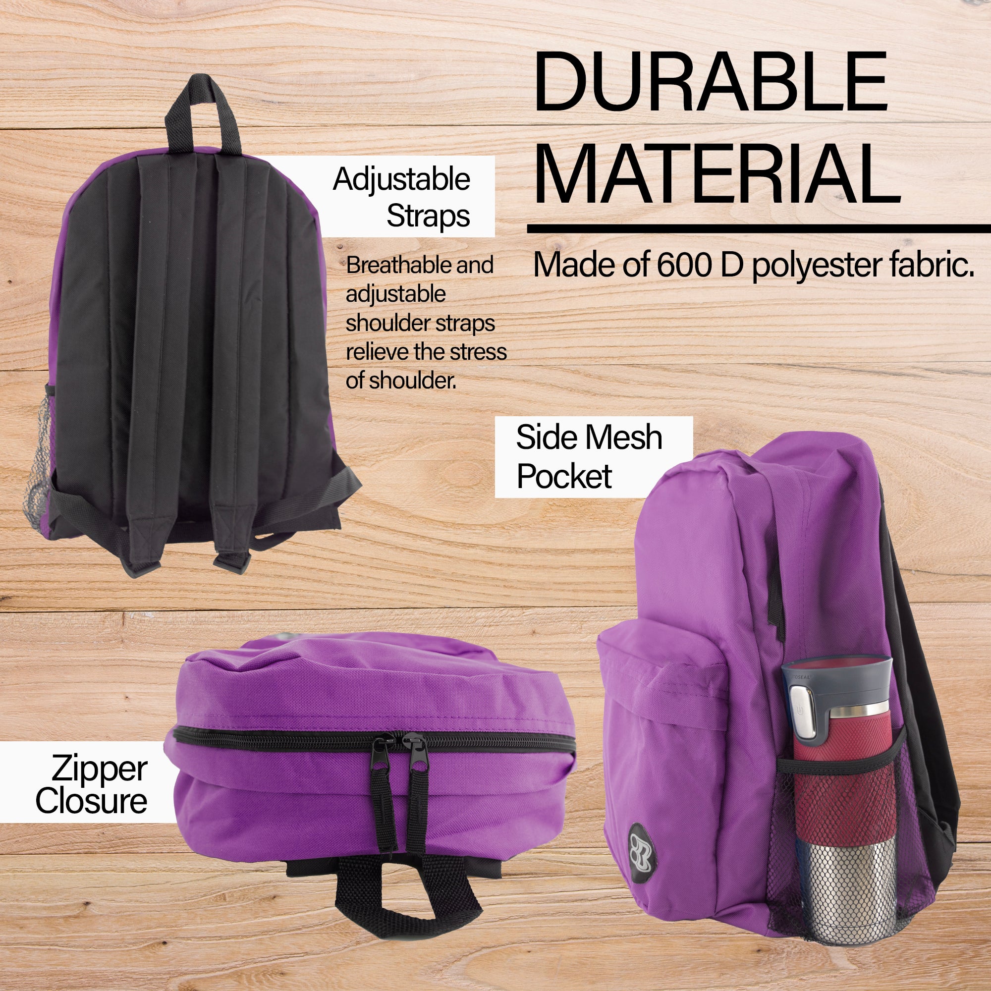 17" Purple Classic Backpack