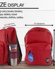 17" Burgundy Classic Backpack
