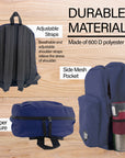 17" Navy Blue Classic Backpack