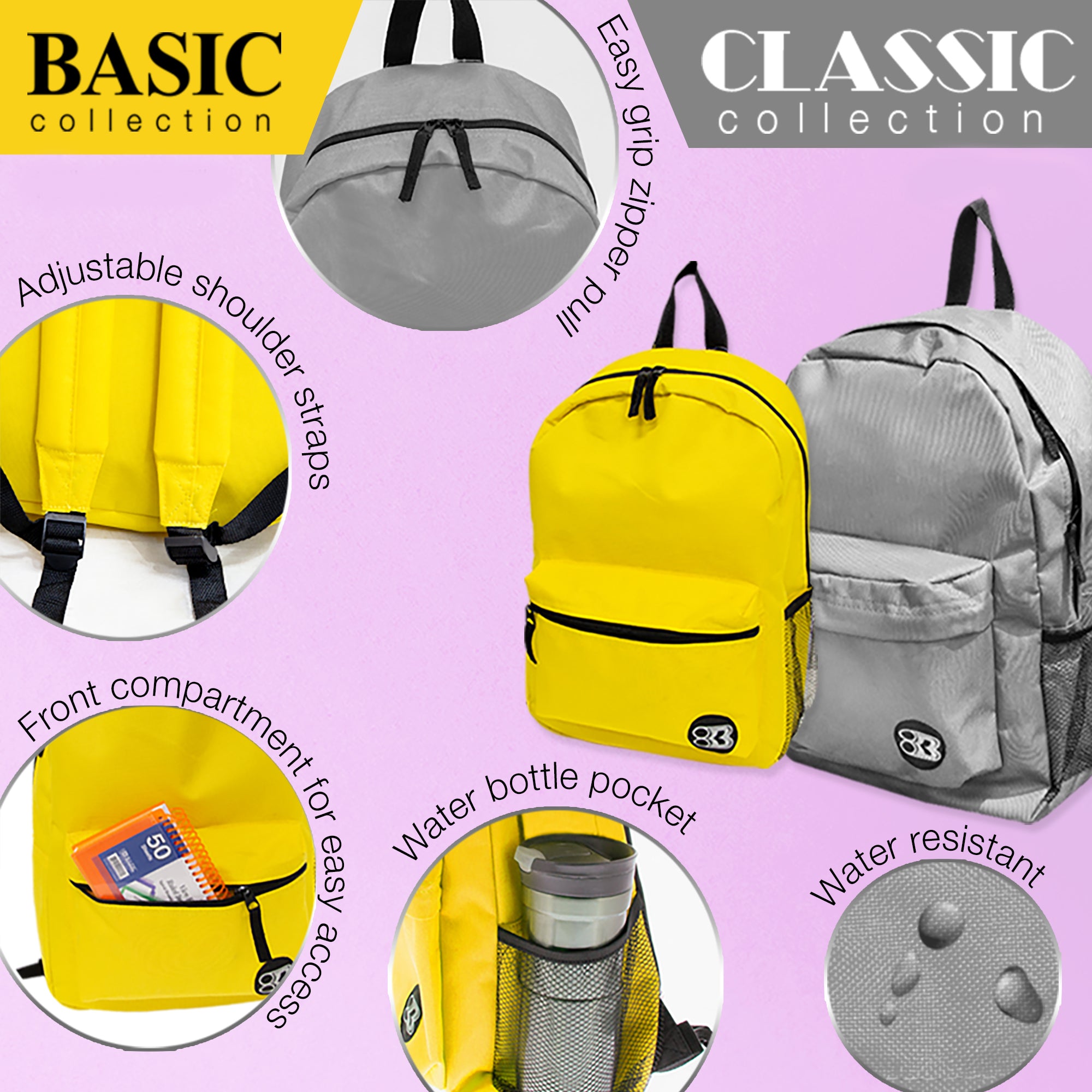 17" Navy Blue Classic Backpack