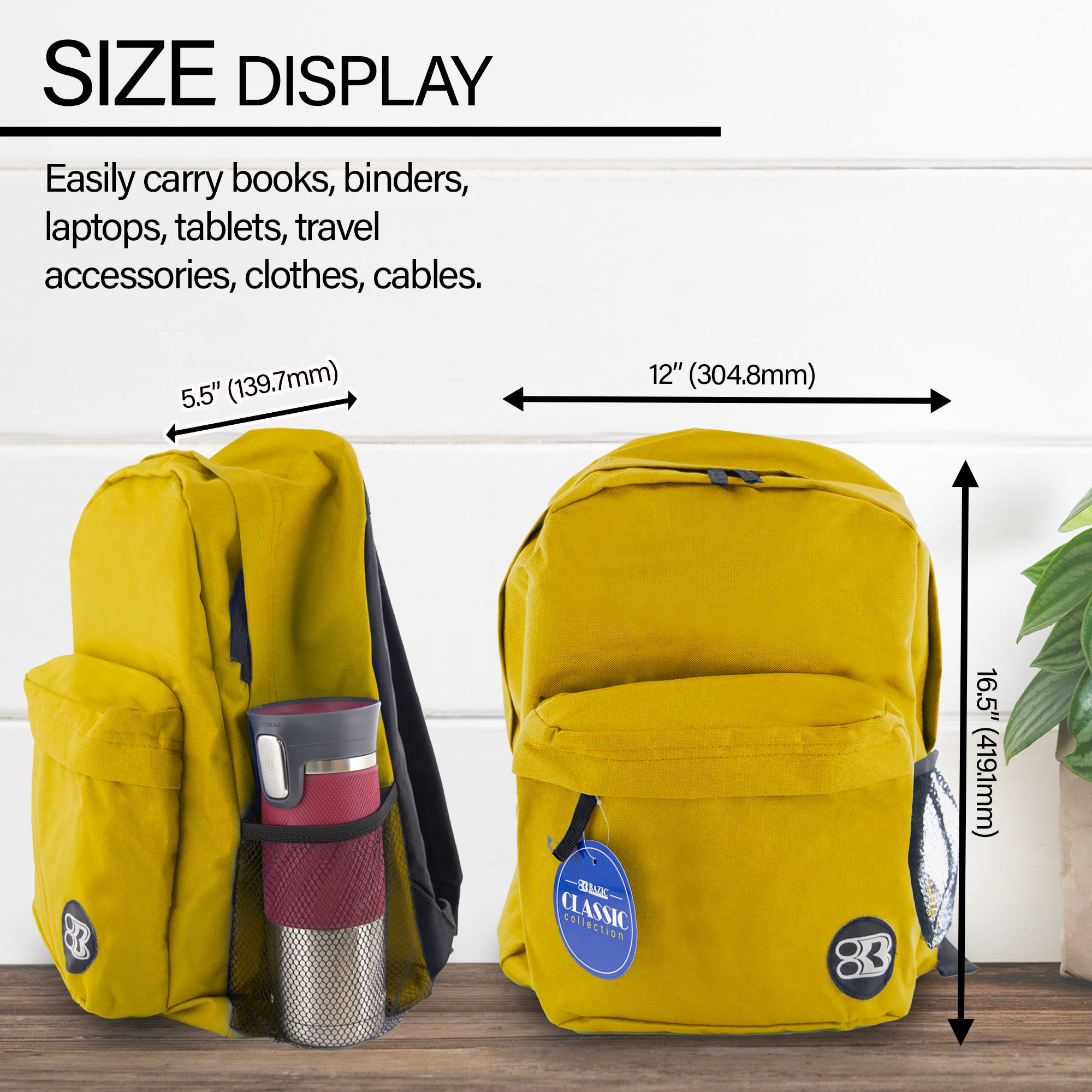 17" Mustard Classic Backpack