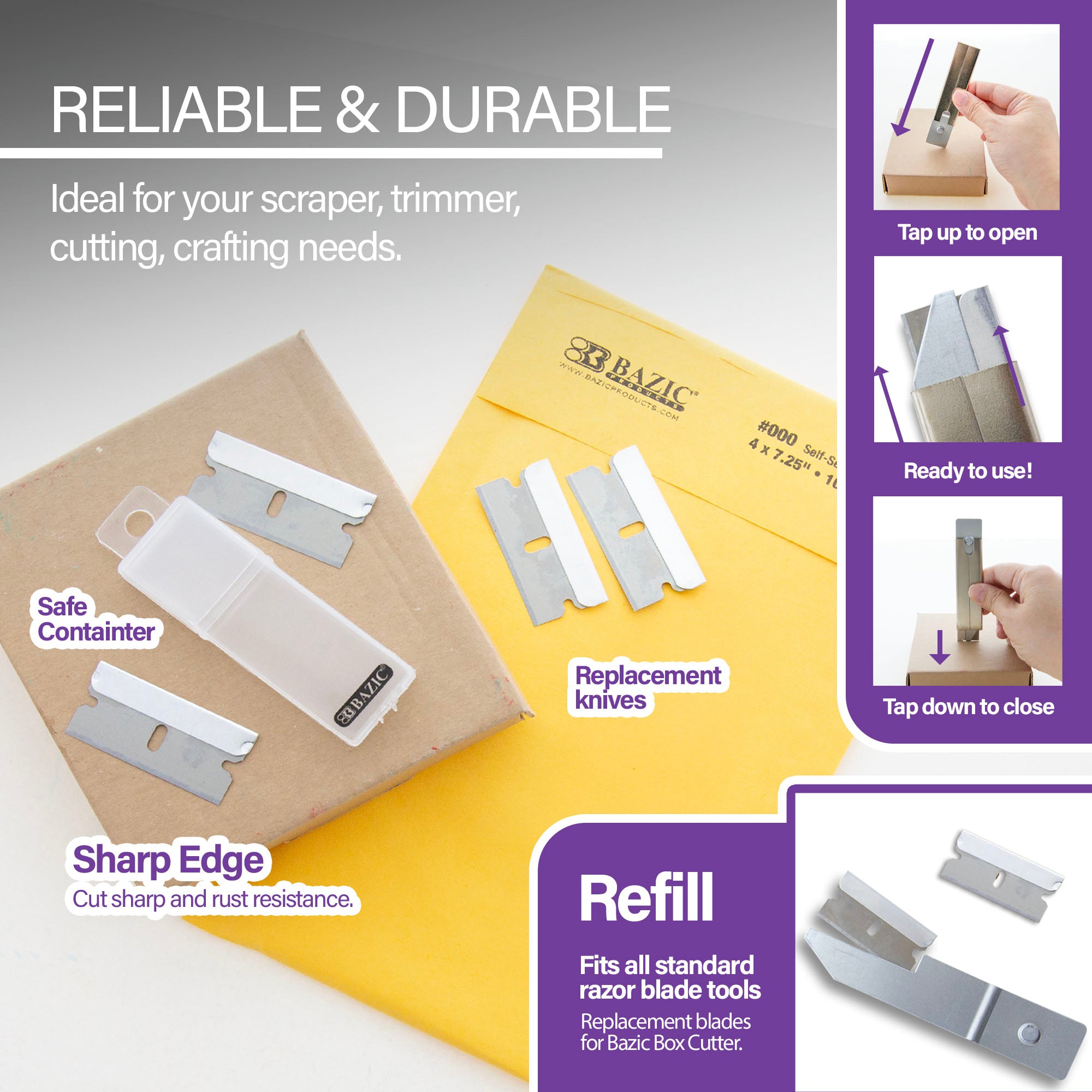 Razor Replacement Blade with Tube (8/Tube)