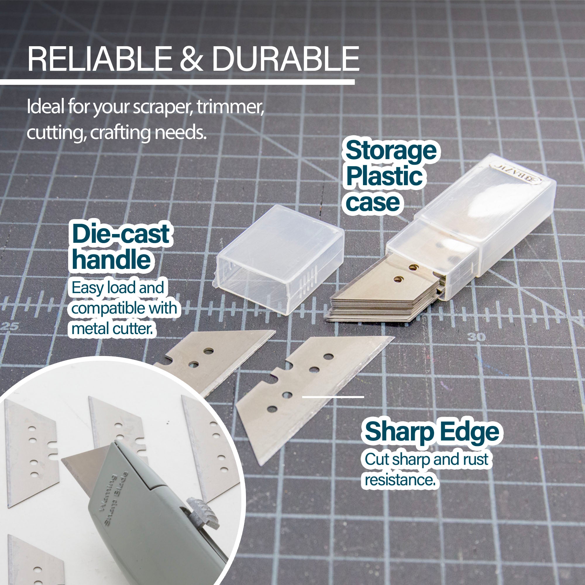 Utility Knife Replacement Blade with tube (8/Tube)