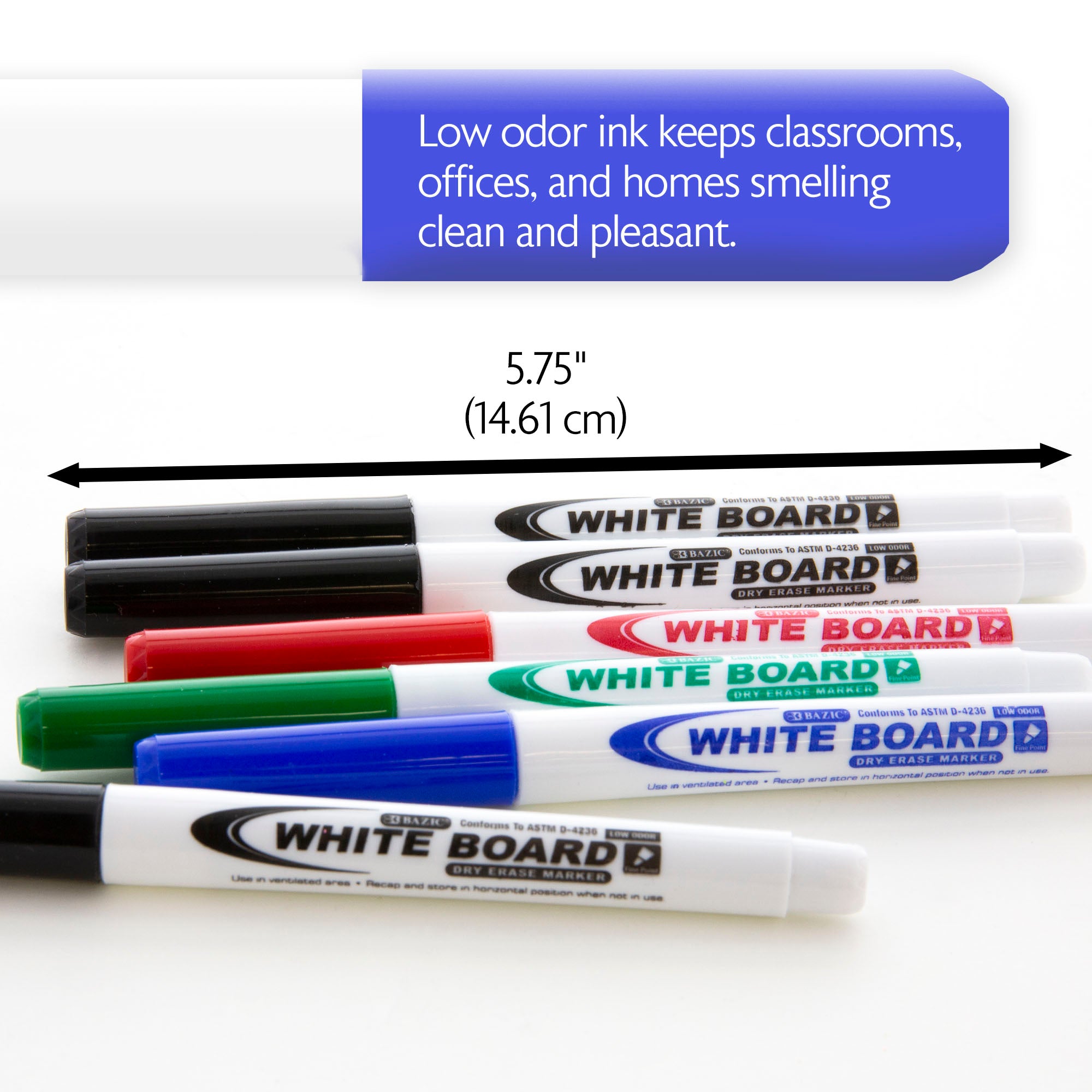 Assorted Colors Fine Tip Dry-Erase Markers (4/Pack)