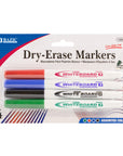 Assorted Colors Fine Tip Dry-Erase Markers (4/Pack)