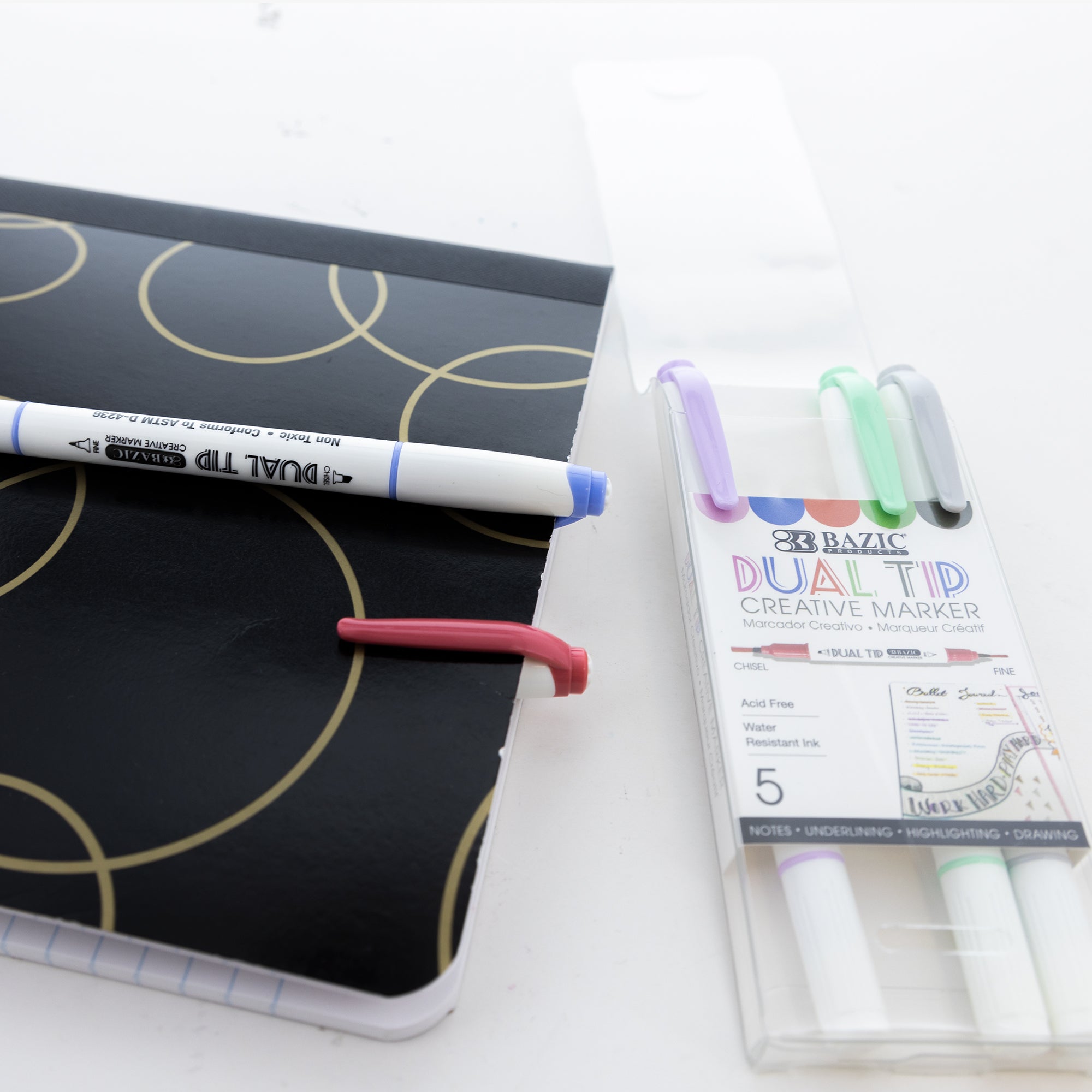 5 Colors Dual-Tip Creative Markers