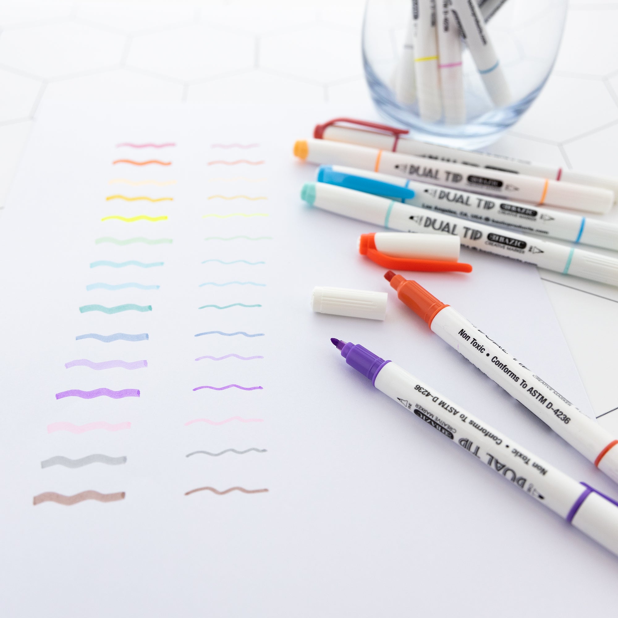 15 Colors Dual-Tip Creative Markers