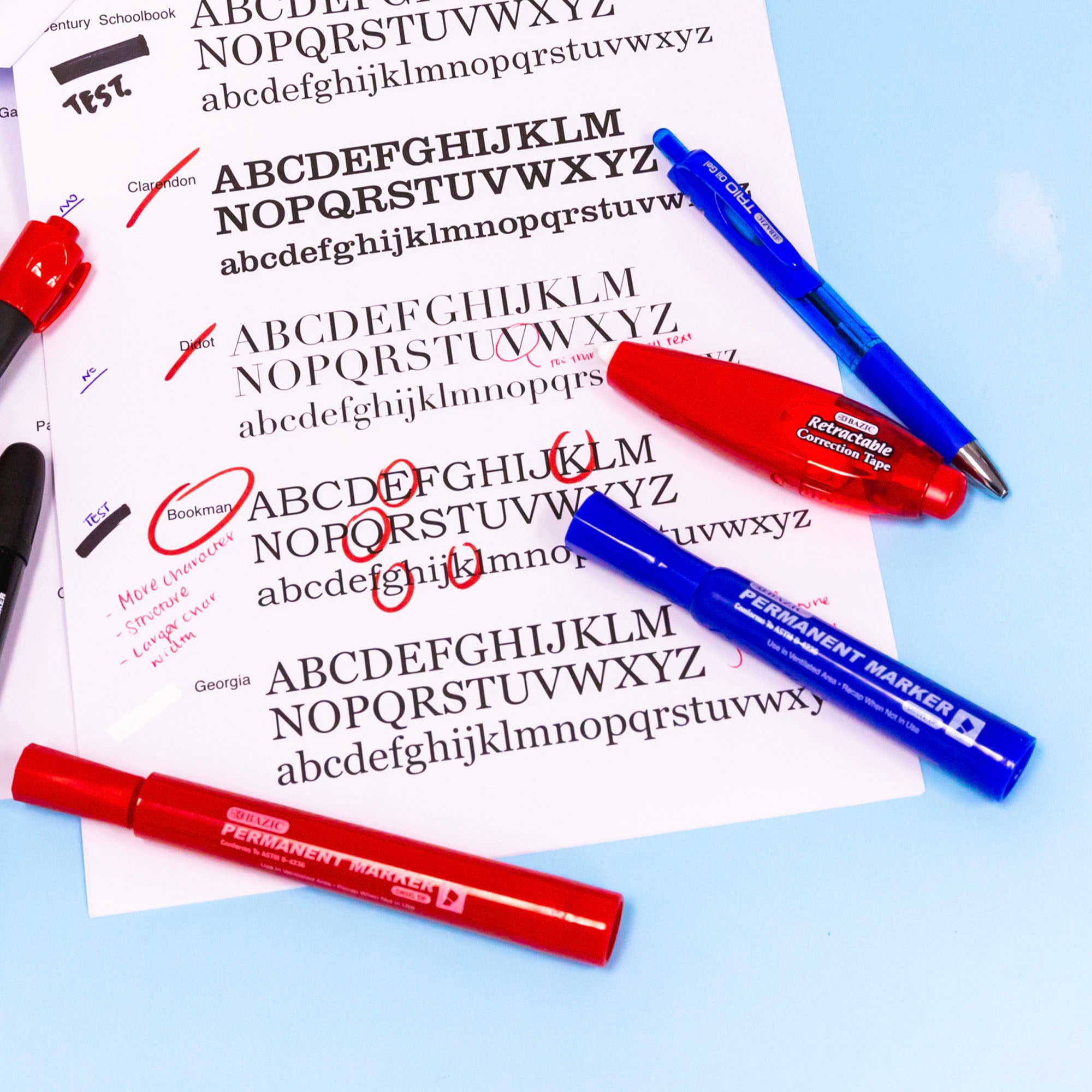 Assorted Colors Chisel Tip Jumbo Permanent Markers (3/Pk)