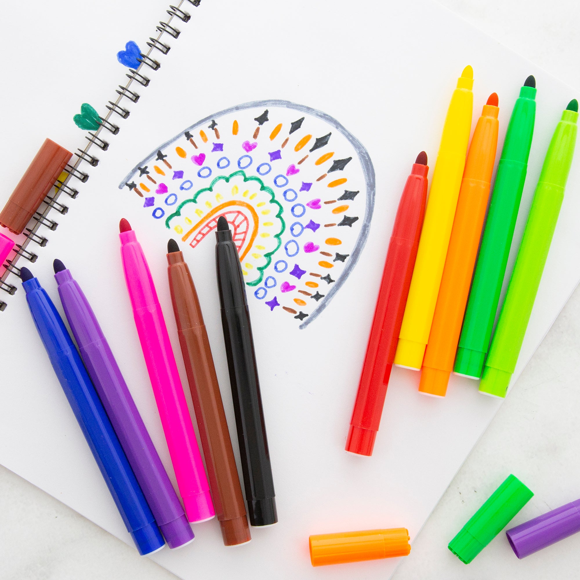 10 Classic Colors Broad Line Jumbo Washable Markers