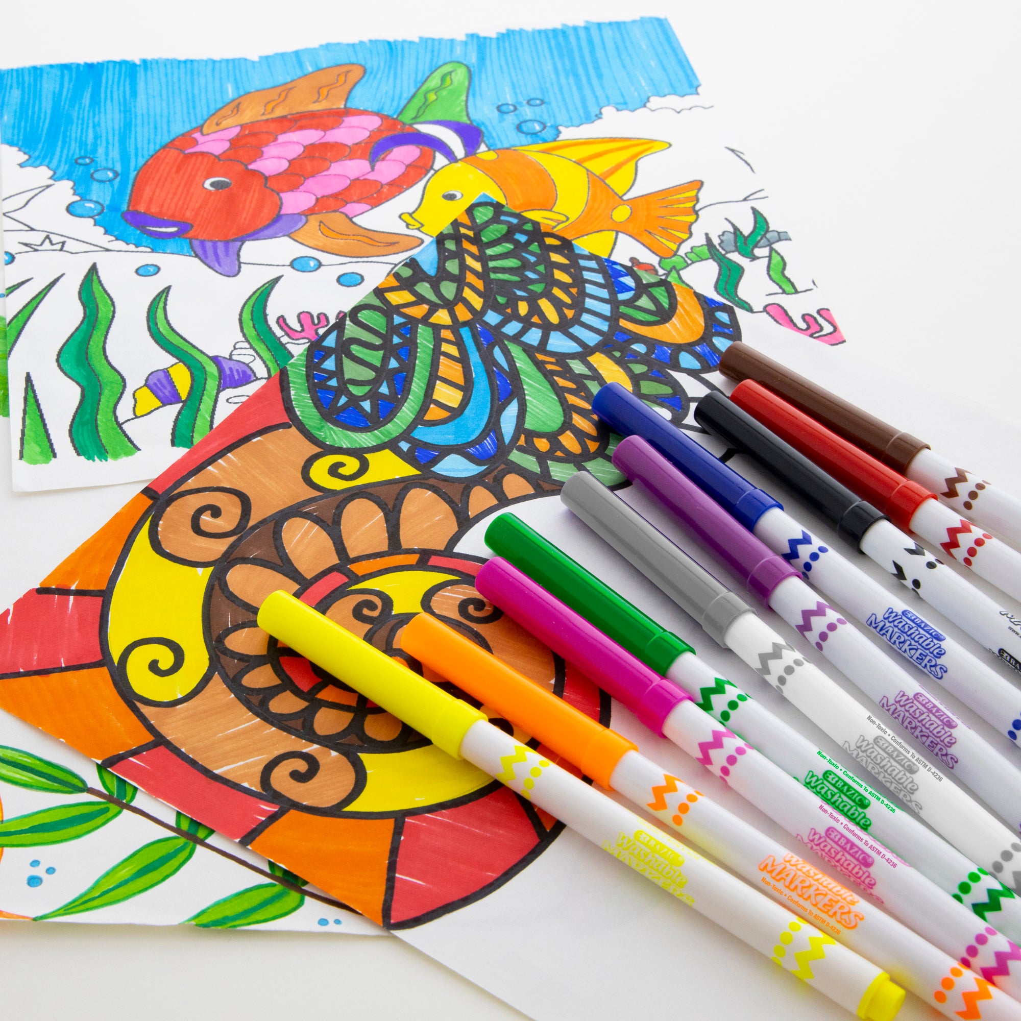 10 Colors Super Tip Washable Markers