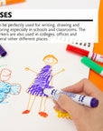 8 Colors Broad Line Jumbo Washable Markers