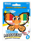 8 Colors Broad Line Jumbo Washable Markers