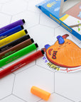 8 Colors Jumbo Triangle Washable Markers