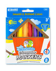 8 Colors Jumbo Triangle Washable Markers