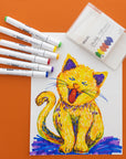 6 Primary Colors Dual Tip Sketch Markers