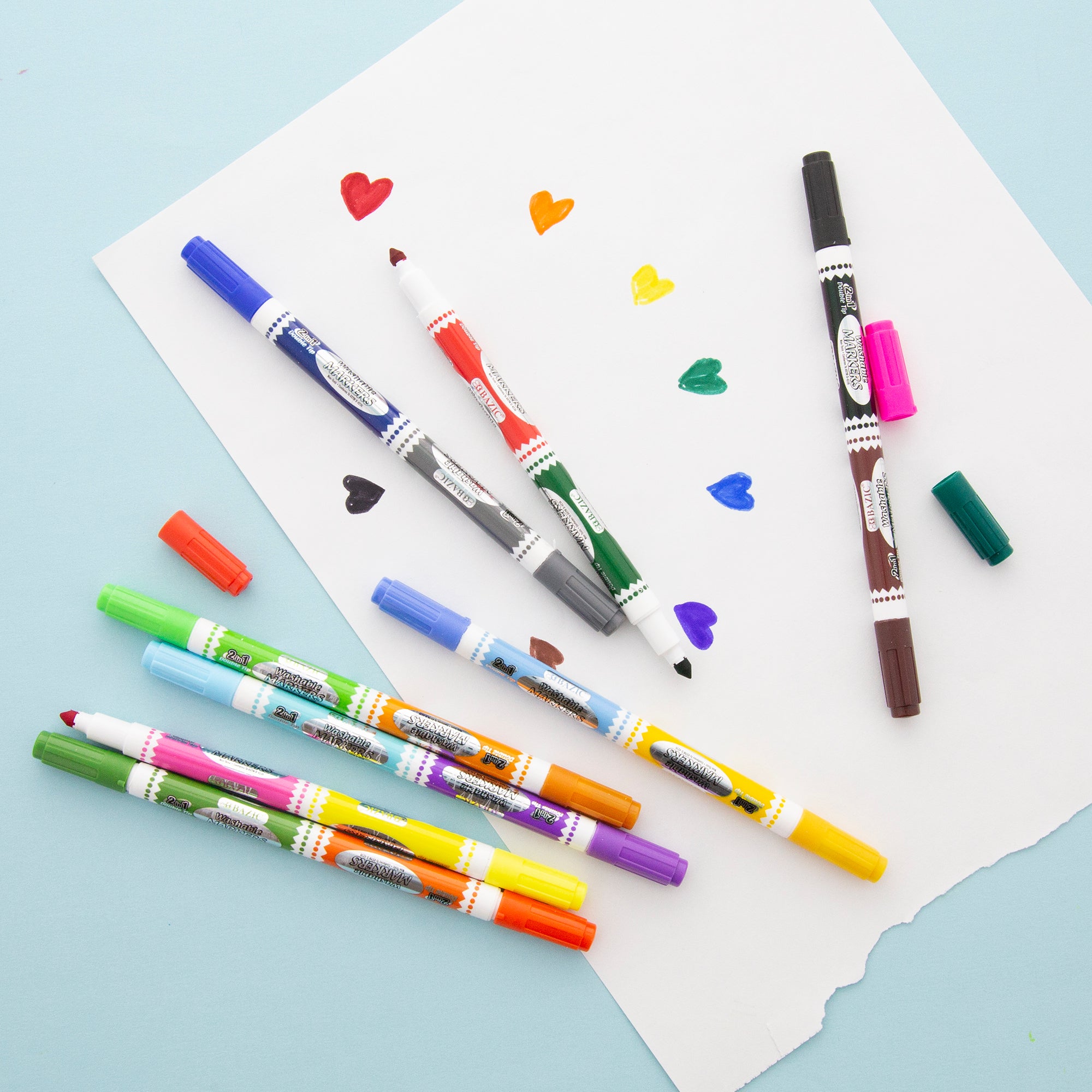 8 Double-Tip Washable Markers