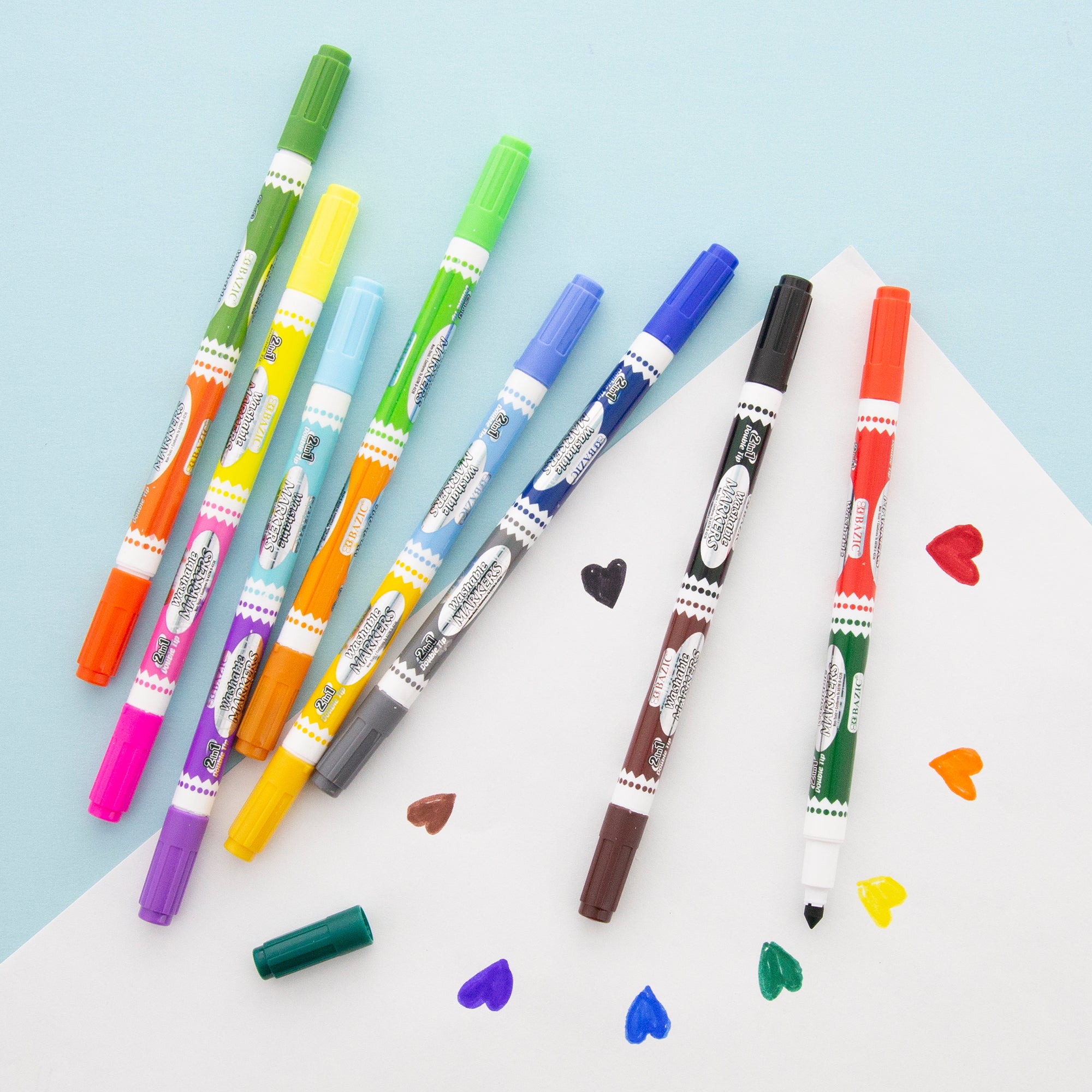 8 Double-Tip Washable Markers