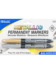 Silver & Gold Metallic Markers (2/Pack)