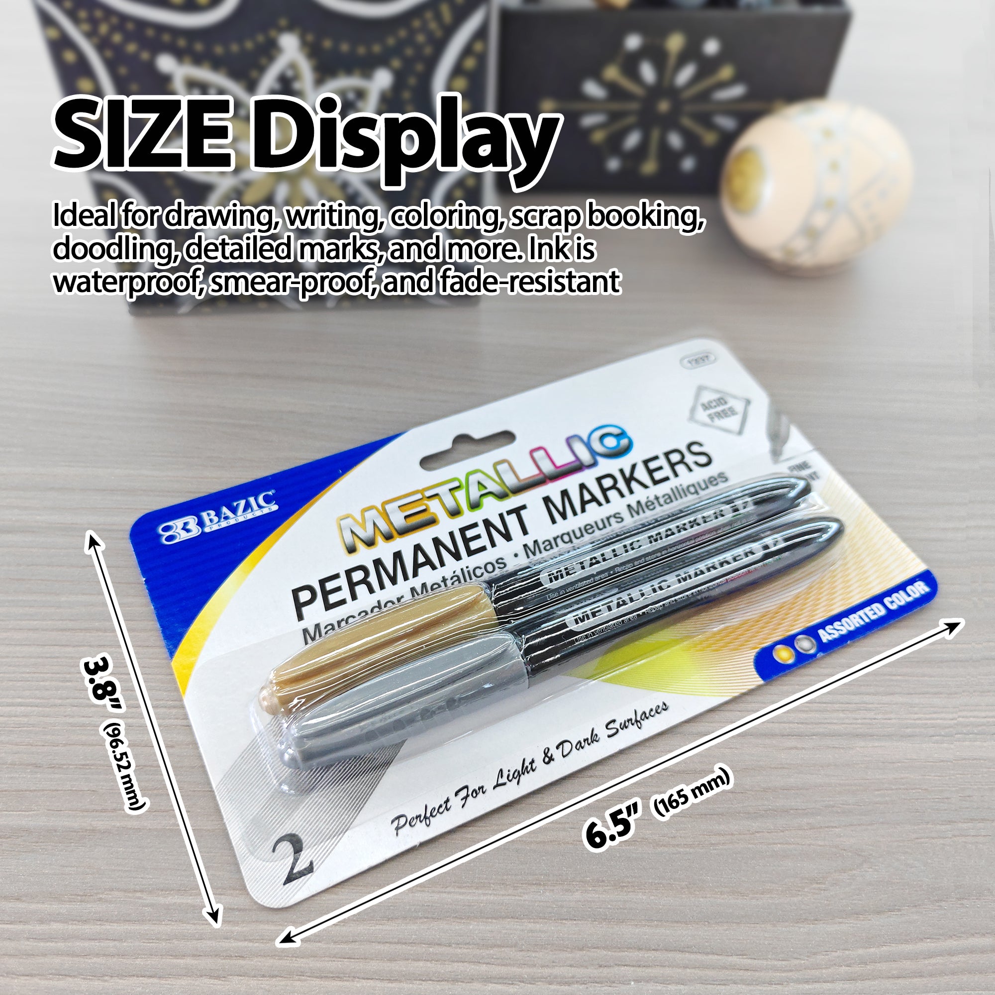 Silver & Gold Metallic Markers (2/Pack)