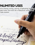 Black Double-Tip Permanent Markers (2/Pack)