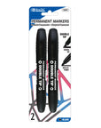 Black Double-Tip Permanent Markers (2/Pack)
