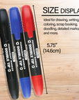 Assorted Colors Double-Tip Permanent Markers (3/Pack)