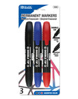 Assorted Colors Double-Tip Permanent Markers (3/Pack)