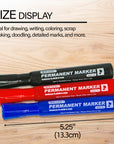 Assorted Colors Chisel Tip Desk Style Permanent Markers (3/Pack)