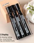 Black Chisel Tip Desk Style Permanent Markers (3/Pack)