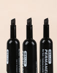 Black Chisel Tip Desk Style Permanent Markers (3/Pack)