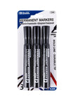 Black Chisel Tip Desk Style Permanent Markers (3/Pack)
