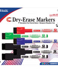 Assorted Colors Magnetic Dry-Erase Markers (6/Pack)