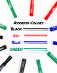 Assorted Colors Chisel Tip Desk Style Permanent Markers (4/Pack)