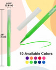 10 Colors Fine Line Washable Markers