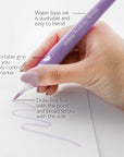 6 Pastel Colors Brush Markers