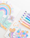 6 Pastel Colors Brush Markers